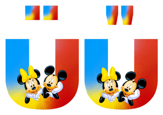 Abecedario en Colores de Mickey y Minnie, con Números.