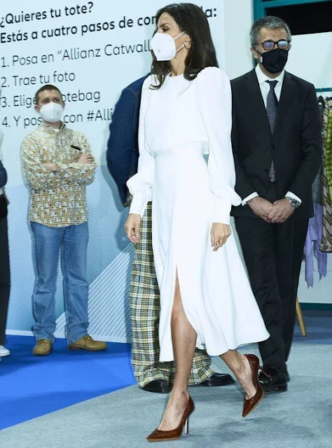 Queen Letizia attended the 75th edition of the Mercedes Benz Fashion Week Madrid at Ifema