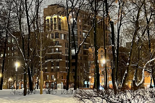 Парк имени Декабрьского вооружённого восстания, улица Трёхгорный Вал, жилой комплекс «Трилогия»