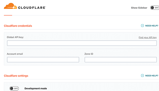 setting cloudflare di WP Rocket