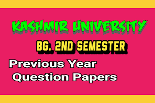 BG 2nd Sem History Paper - Kashmir Univ