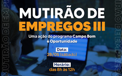 Mutirão de empregos oferece cerca de 150 vagas em Campo Bom