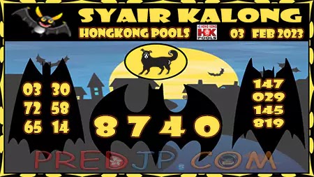 Prediksi Kalong Master HK Hari Ini 03-Februari-2023