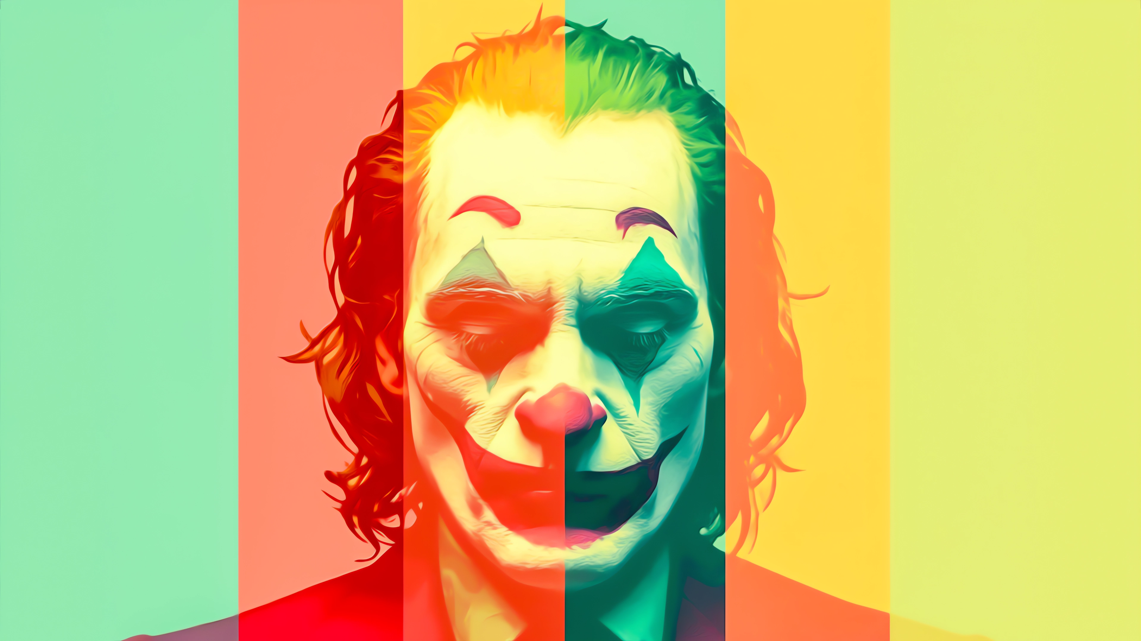 colorful joker joaquin wallpaper 4k for computer.