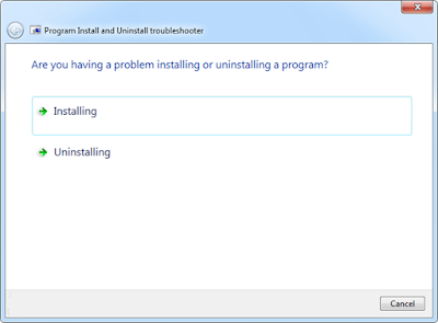 Program Installing and Uninstalling a Troubleshooter