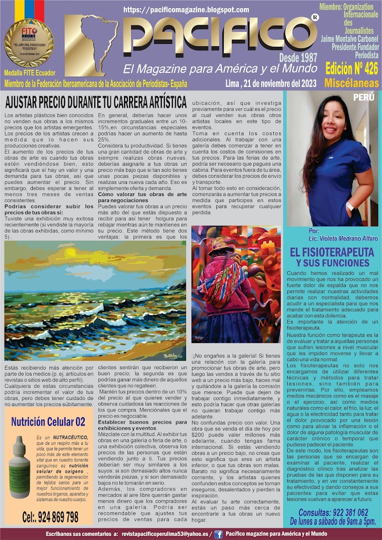 Revista Pacifico N° 426  Misceláneas