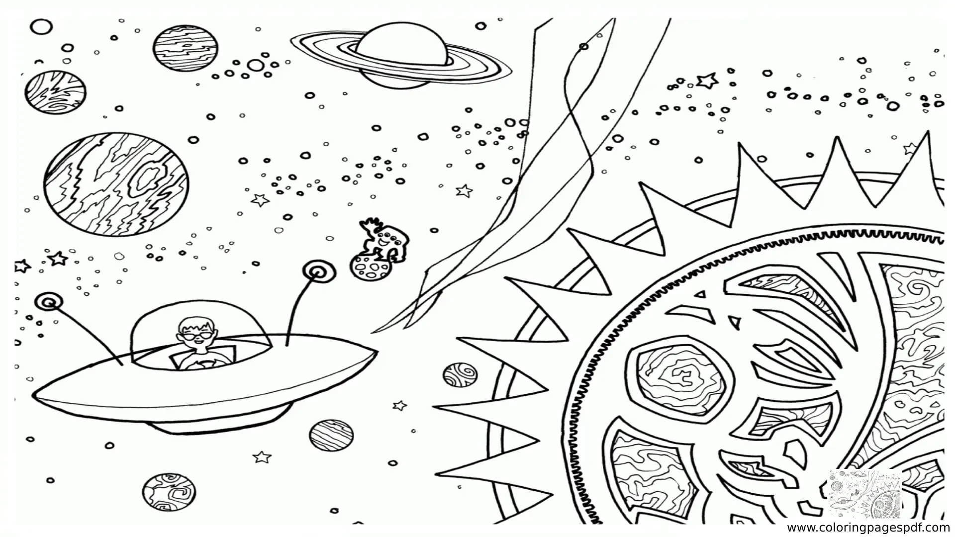 Space Coloring Pages