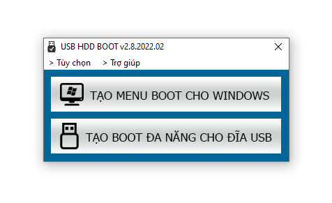 Cách sử dụng USB HDD BOOT v2.8.2022.02