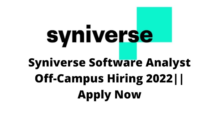 Syniverse Software Analyst Off-Campus Hiring 2022|| Apply Now