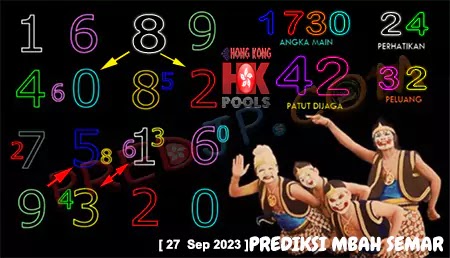 Prediksi Mbah Semar HK Pools Rabu 27 September 2023