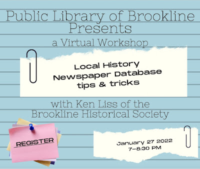 Brookline Newspaper Database Workshop