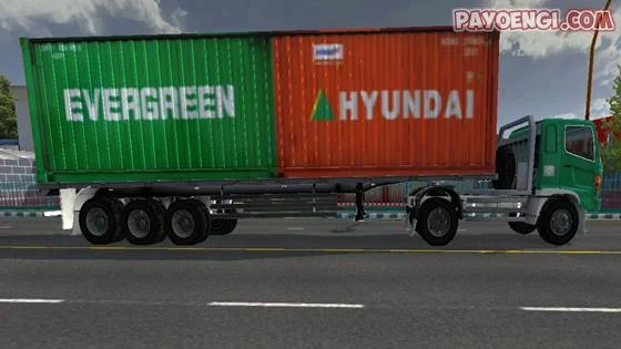 mod bussid hino 500 dual face trailer container