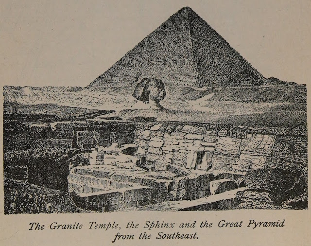 معبد الجرانيت، أبو الهول والهرم الأكبر من جنوب شرق