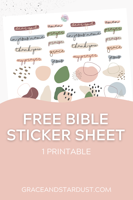 Grab this free bible sticker sheet printable at Grace & Stardust