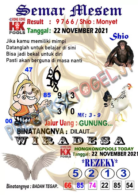 Syair Semar Mesem Togel Hongkong Senin 22-Nov-2022