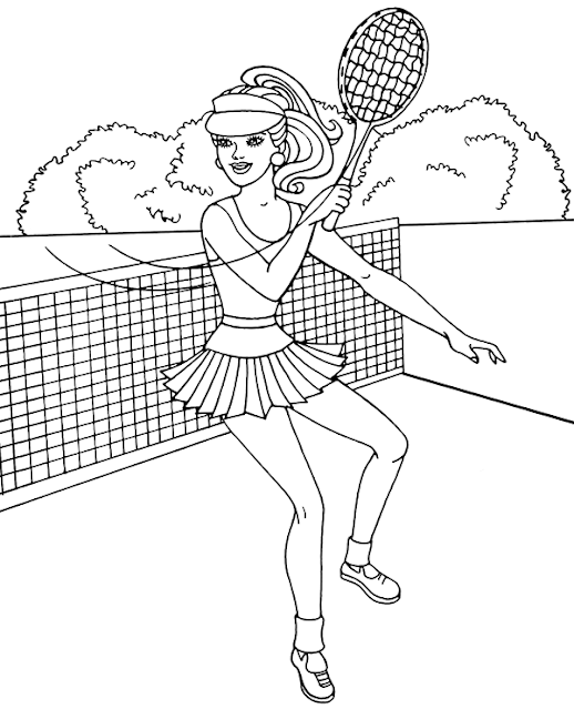Best tennis coloring pages