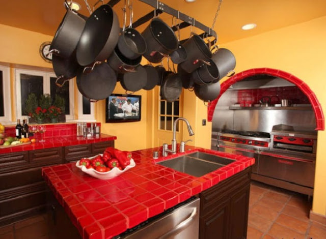 best colour combination for kitchen pictures