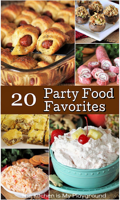 Collage of 20 Party Food Favorites Image