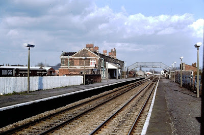 Brigg railway station pictured in 1977 with buildings still evident