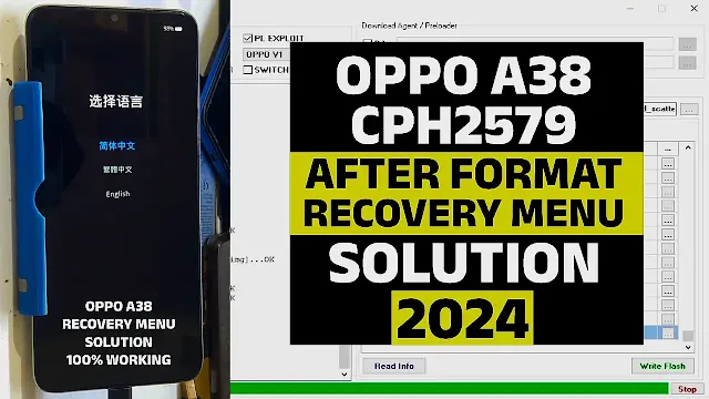 How to fix stuck on Recovery menu OPPO A38 (CPH2579) After Format UMT & Unlock Tool