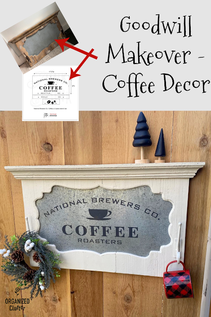 Photo of Upcycled Goodwill Framed Metal Coffee Sign.