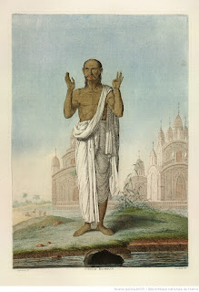 Tome 1. Pl.6 : Brâhman ou prêtre hindou priant devant une Mundirah.] Ooryah Brahman. [cote : Réserve DS 421 S 69 t1 à 4]