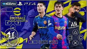 Download PES 2022 PPSSPP eFootball V2 Update Real Face HD Graphics And Latest Transfer