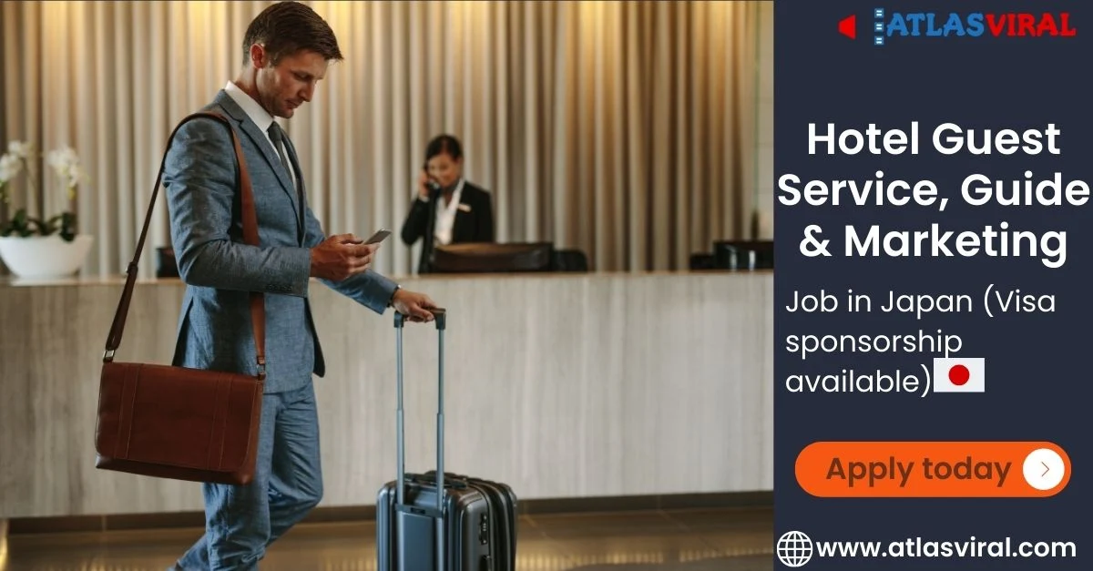 Hotel Guest Service, Guide & Marketing Job in Japan (Visa sponsorship available)