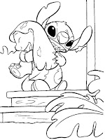 Lilo and Stitch hugging coloring page