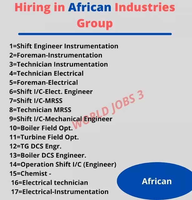 Hiring in African Industries Group