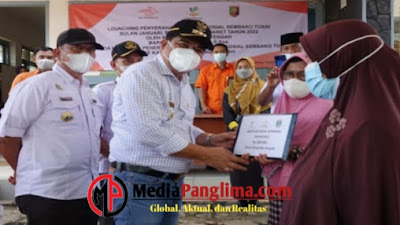 Bupati Musa Ahmad Launching Penyerahan BSST Di Kecamatan Bagun Rejo