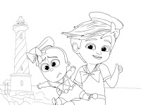 Boss Baby and Tim coloring page
