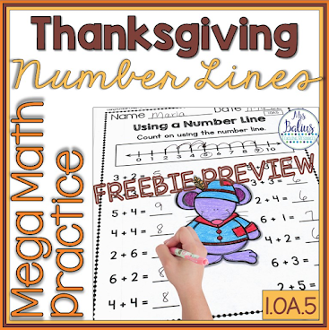 Free Thanksgiving Number Line resource