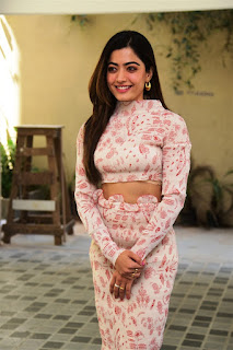 Rashmika Mandanna Sexy Pic in Pink dress