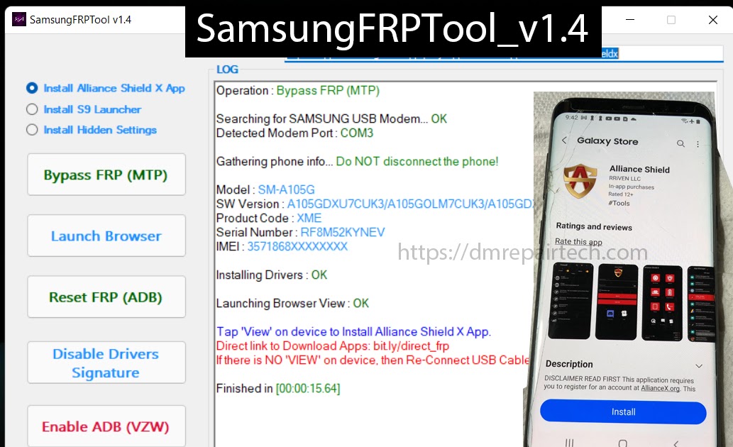 Alliance Shield x Not Working Samsung Android 11 FRP Bypass