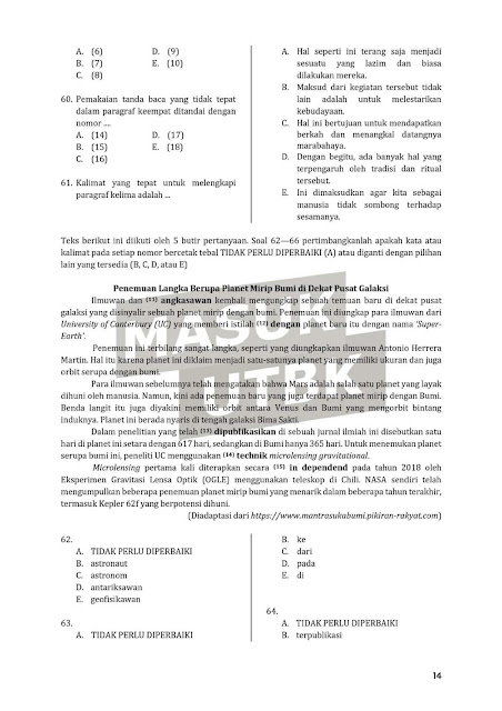Tryout Soal UTBK SBMPTN 2021/2022 TPS + Kunci Jawaban
