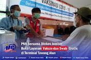 PMI bersama Dinkes Jember Buka Layanan Vaksin dan Swab Gratis di Terminal Tawang Alun