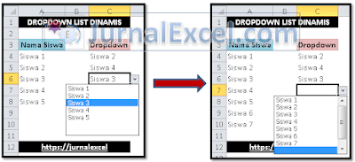 JurnalExcel.com - Dropdown List Dinamis di Excel