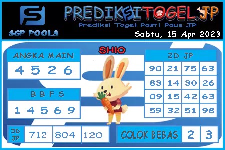 Prediksi Togel Singapura JP Sabtu 15 April 2023