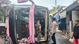 Bis Pariwisata Rem Blong, 12 Mahasiswa BAKRI Kuningan di Larikan Ke Rumah Sakit Cimacan