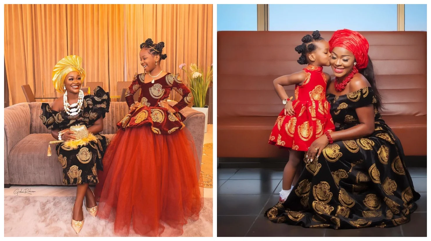 Ada Igbo: Actress Chacha Eke and her daughters look classy in adorable Isiagu outfits (See pictures)