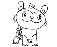 Mo from Abby Hatcher Coloring pages