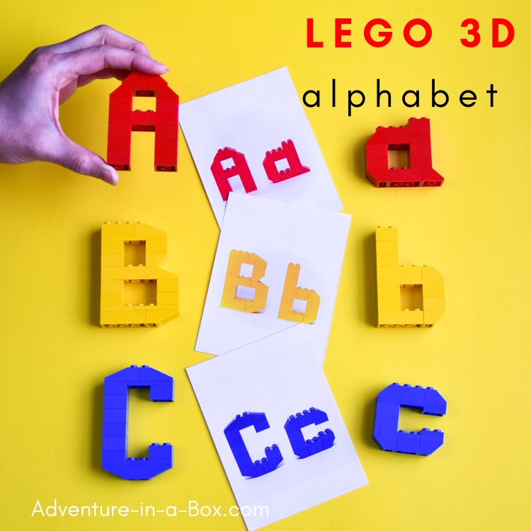 Free LEGO 3D Alphabet Cards
