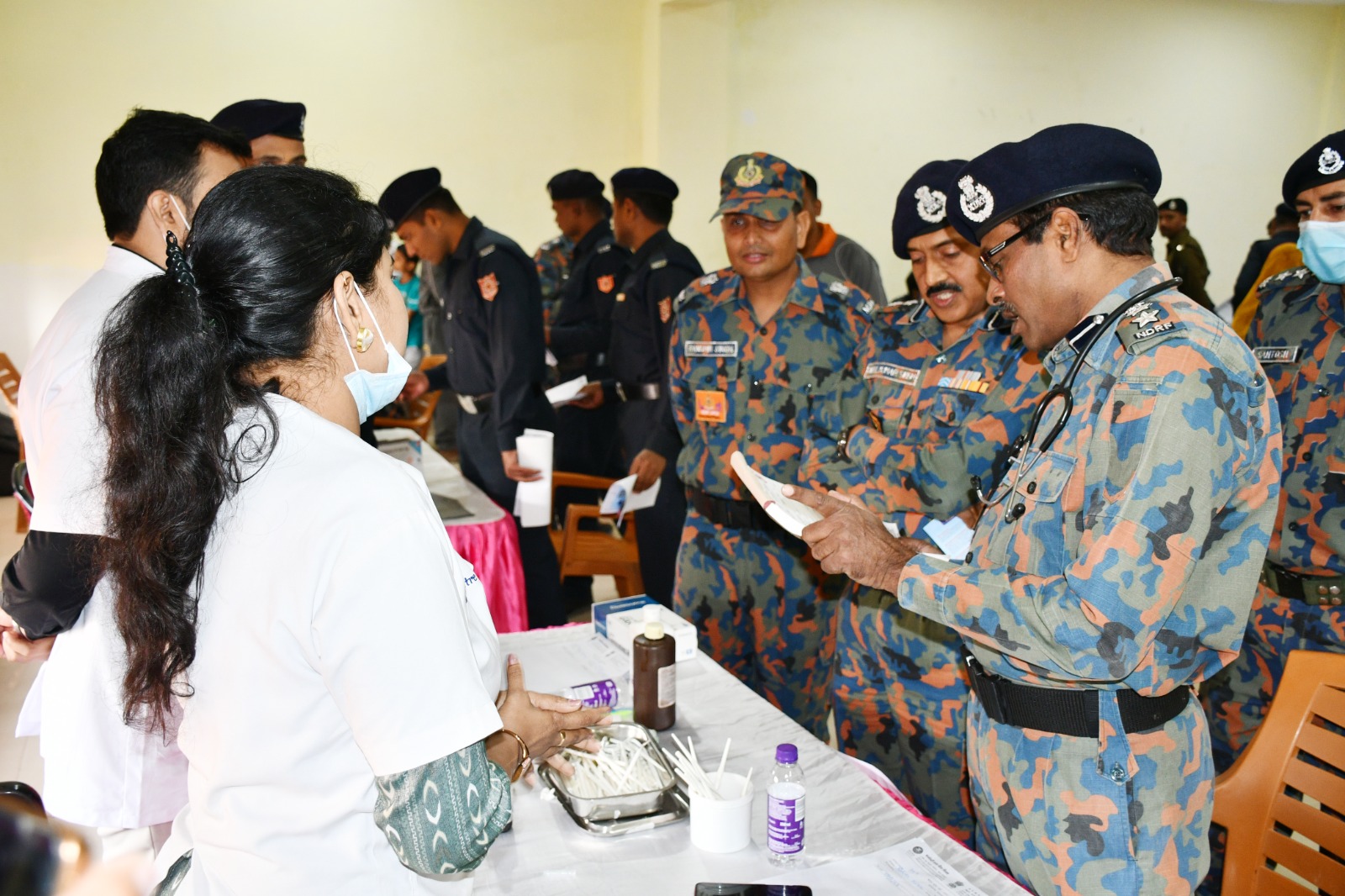 नौवीं वाहिनी एनडीआरएफ, बिहटा कैंपस में मल्टी स्पेशलिटी मेडिकल कैंप का आयोजन।