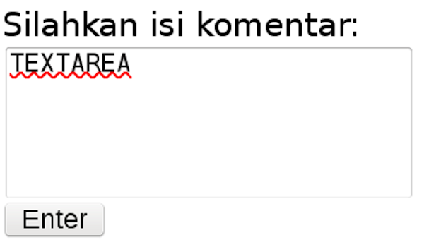 laborblog.my.id - Objek form textarea digunakan untuk membuat teks input yang dapat berisi lebih dari satu baris input. Tag textarea mirip dengan tag teks jenis input, tetapi memiliki keuntungan berisi banyak baris. Biasanya, tag textarea digunakan untuk entri yang panjang, seperti komentar, deskripsi, atau catatan.