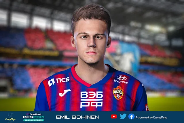 Emil Bohinen Face For eFootball PES 2021