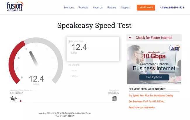 موقع Speakeasy Speed ​​Test