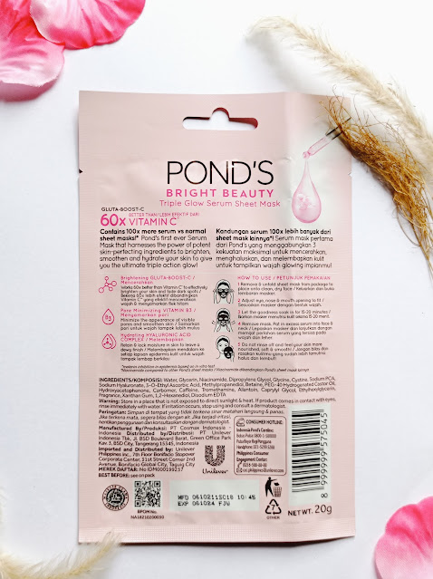 Review Sheet Mask POND'S Bright Beauty Triple Glow Serum