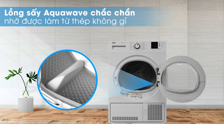 Tăng tuổi thọ cho máy nhờ lồng sấy AquaWave chất liệu thép không gỉ, cứng cáp