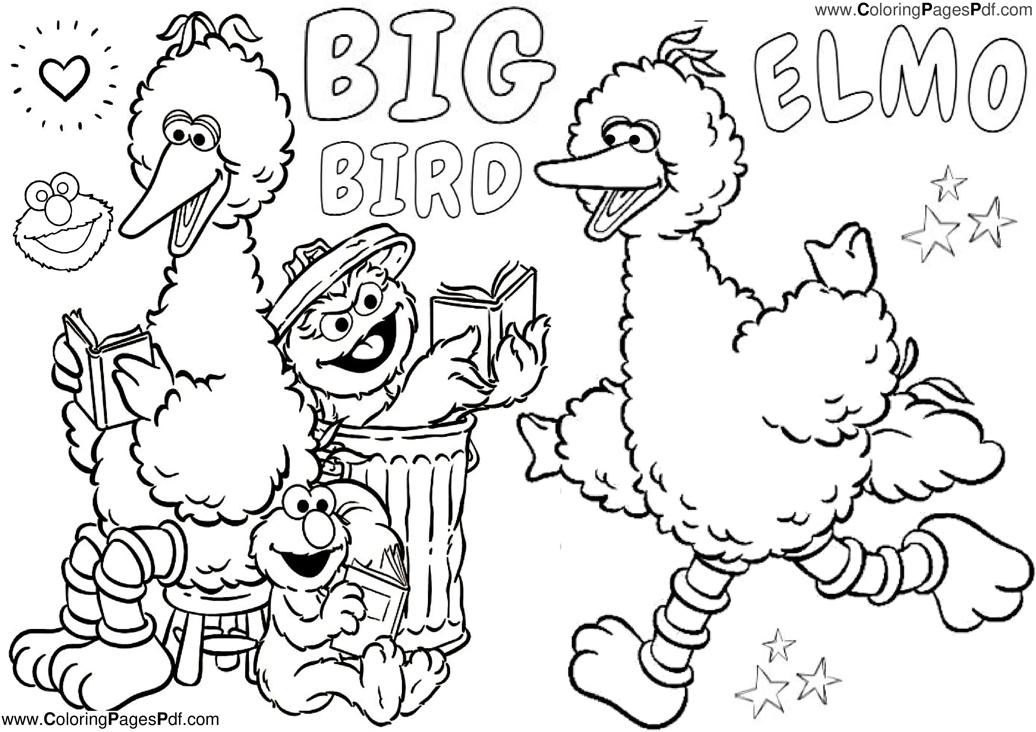 Big bird coloring pages
